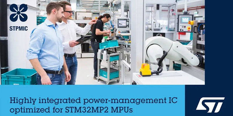 STMicroelectronics introduces highly integrated power management chip for STM32 microprocessors